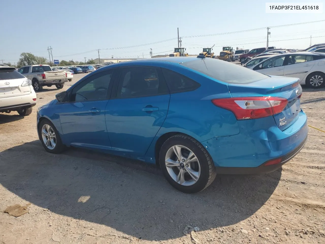 2014 Ford Focus Se VIN: 1FADP3F21EL451618 Lot: 74844604