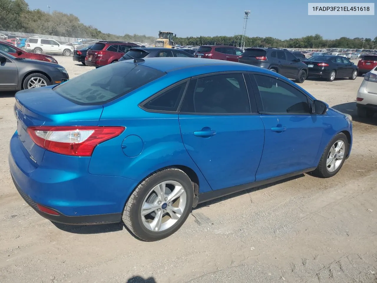 2014 Ford Focus Se VIN: 1FADP3F21EL451618 Lot: 74844604