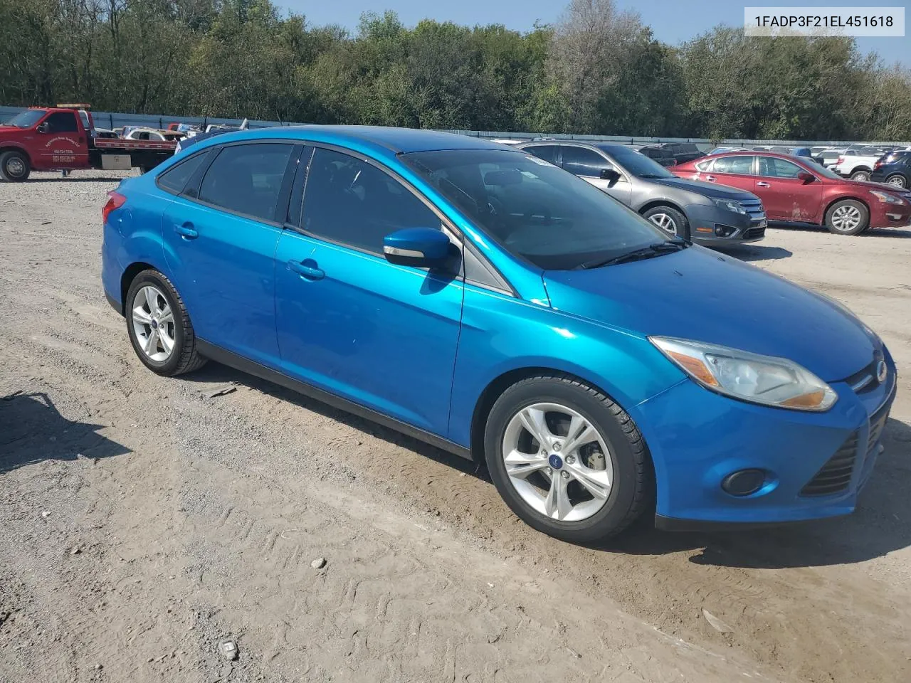 2014 Ford Focus Se VIN: 1FADP3F21EL451618 Lot: 74844604