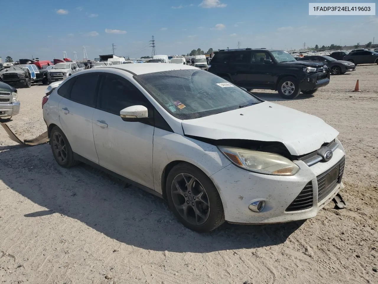 2014 Ford Focus Se VIN: 1FADP3F24EL419603 Lot: 74933864