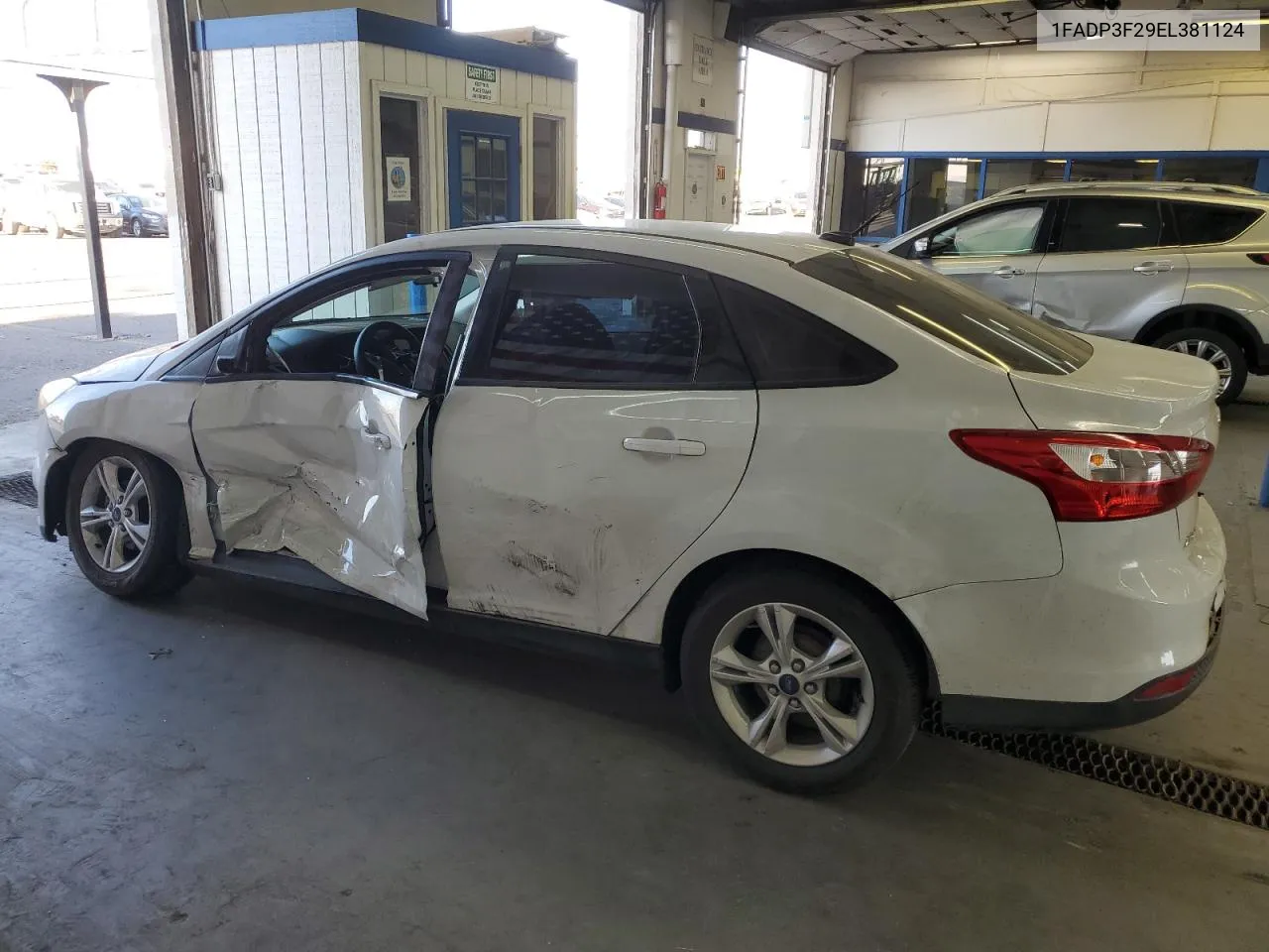 2014 Ford Focus Se VIN: 1FADP3F29EL381124 Lot: 74958384