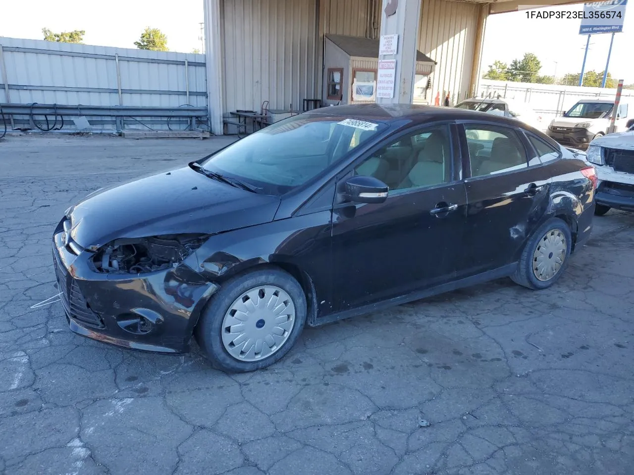 2014 Ford Focus Se VIN: 1FADP3F23EL356574 Lot: 74985814