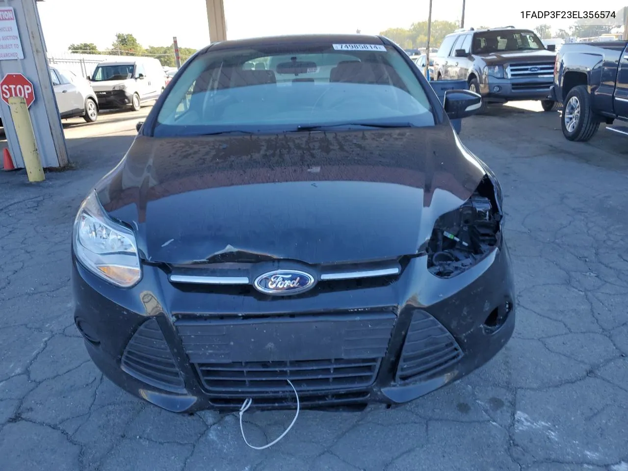 2014 Ford Focus Se VIN: 1FADP3F23EL356574 Lot: 74985814