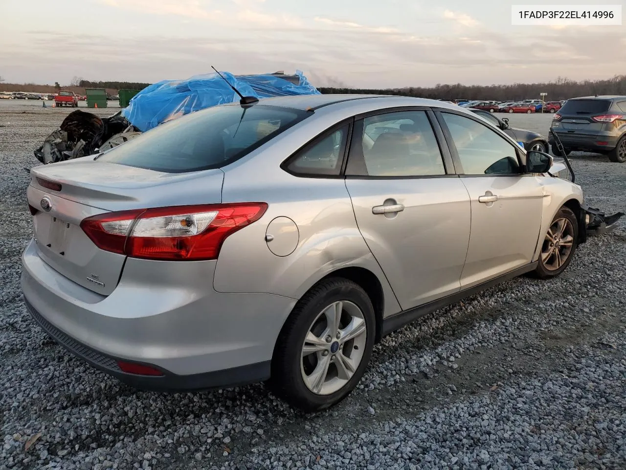 2014 Ford Focus Se VIN: 1FADP3F22EL414996 Lot: 75019074