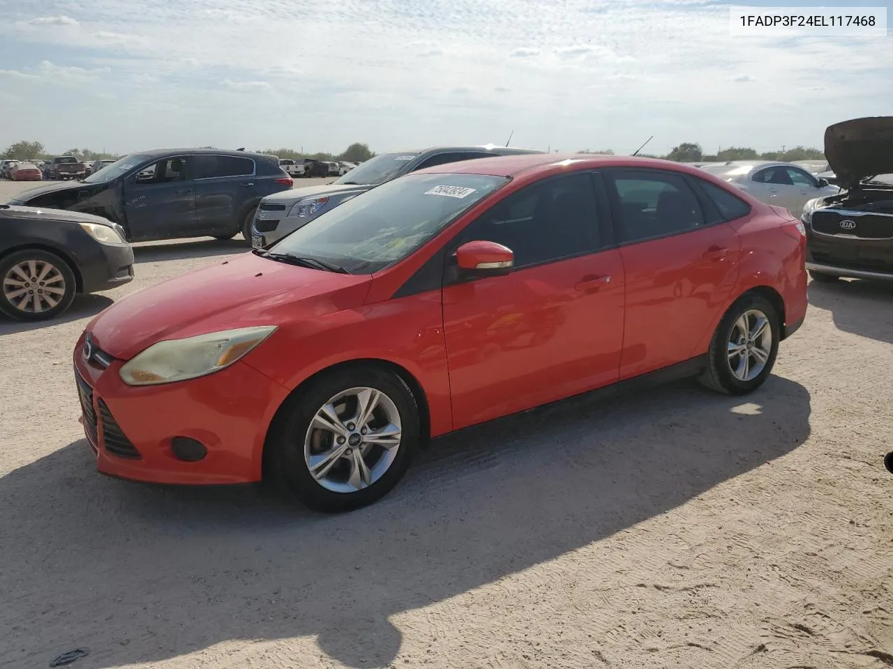 2014 Ford Focus Se VIN: 1FADP3F24EL117468 Lot: 75043924