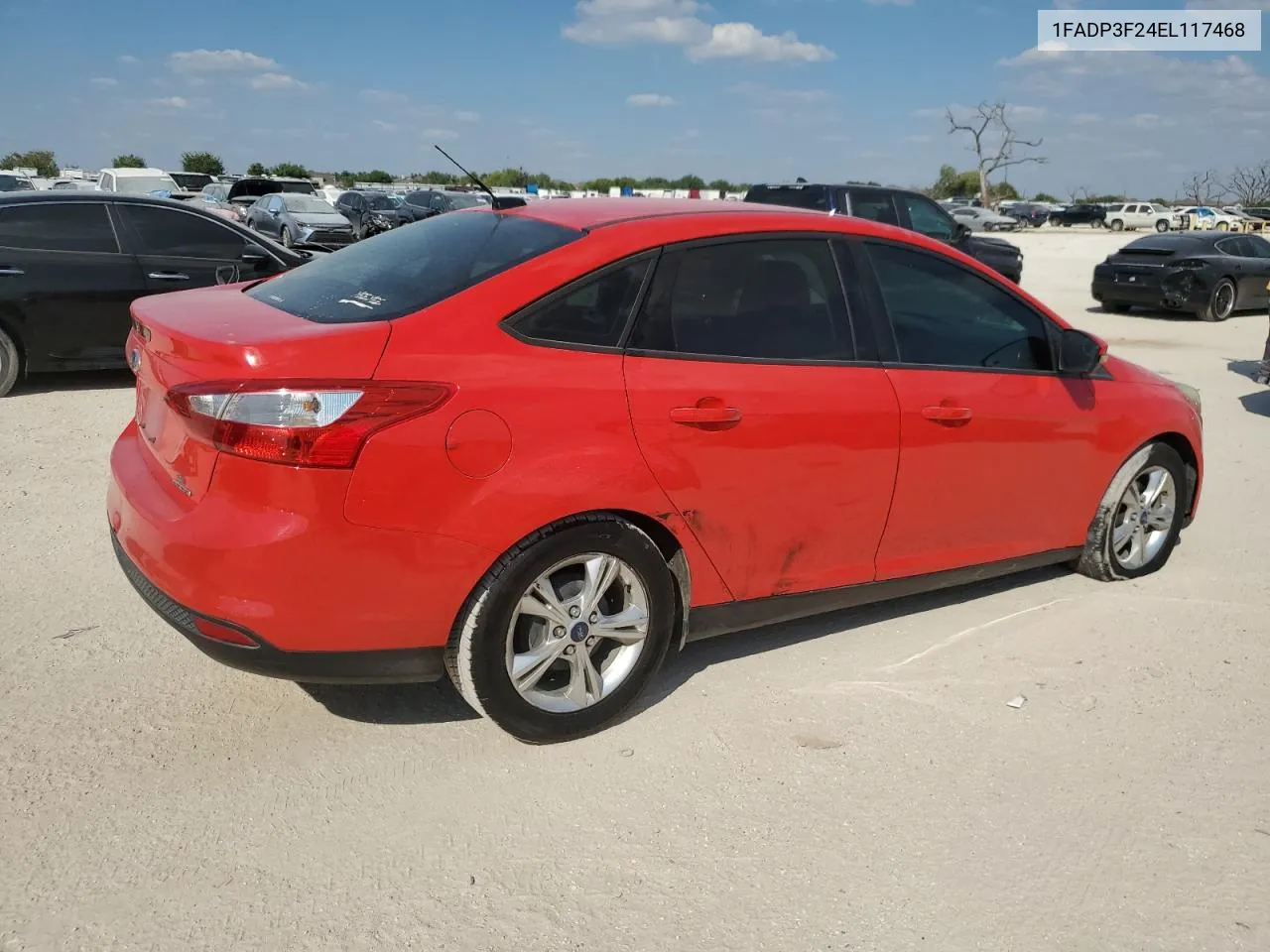 2014 Ford Focus Se VIN: 1FADP3F24EL117468 Lot: 75043924