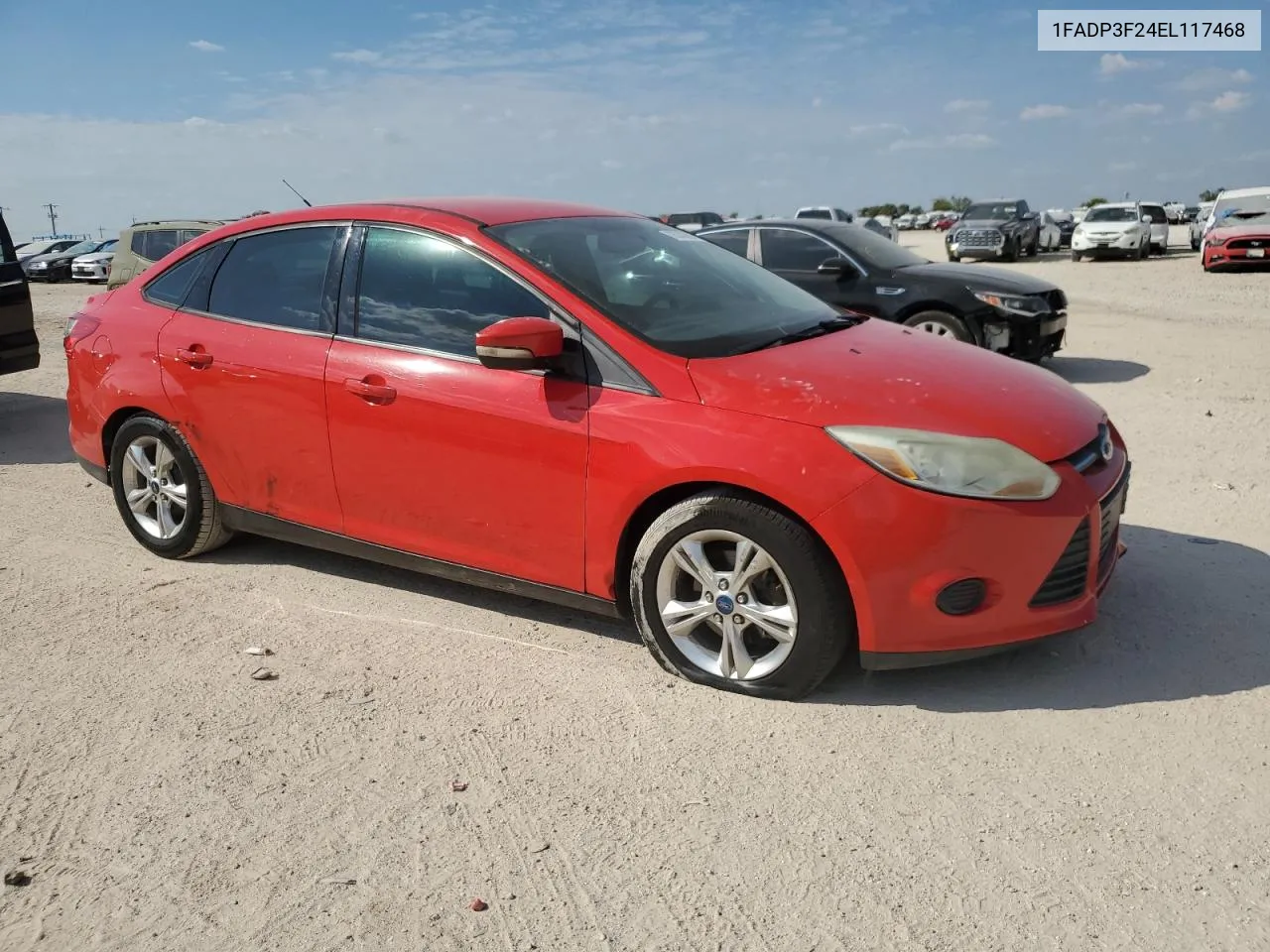 2014 Ford Focus Se VIN: 1FADP3F24EL117468 Lot: 75043924