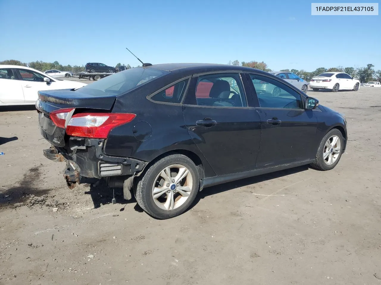 2014 Ford Focus Se VIN: 1FADP3F21EL437105 Lot: 75308614