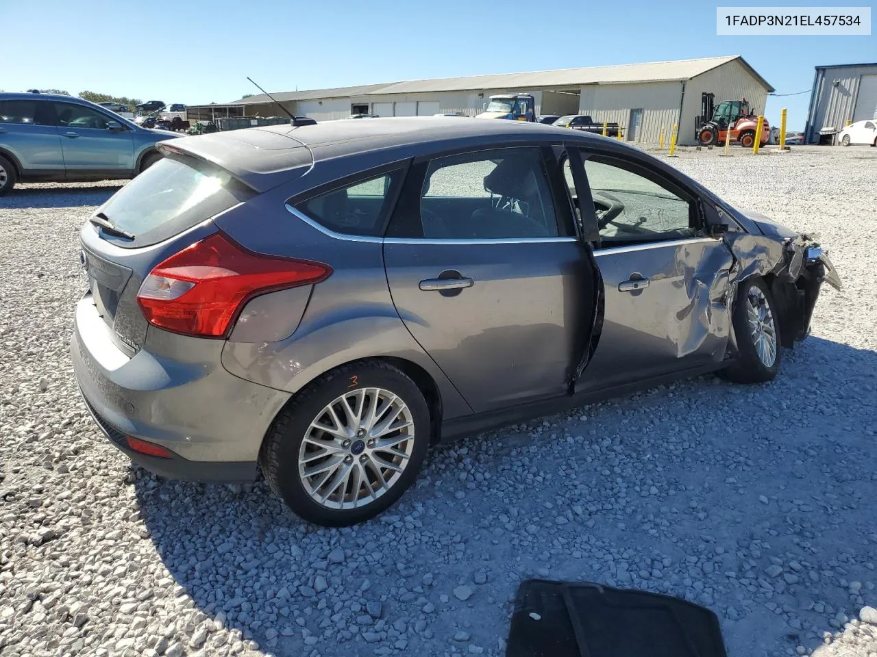 2014 Ford Focus Titanium VIN: 1FADP3N21EL457534 Lot: 75435554