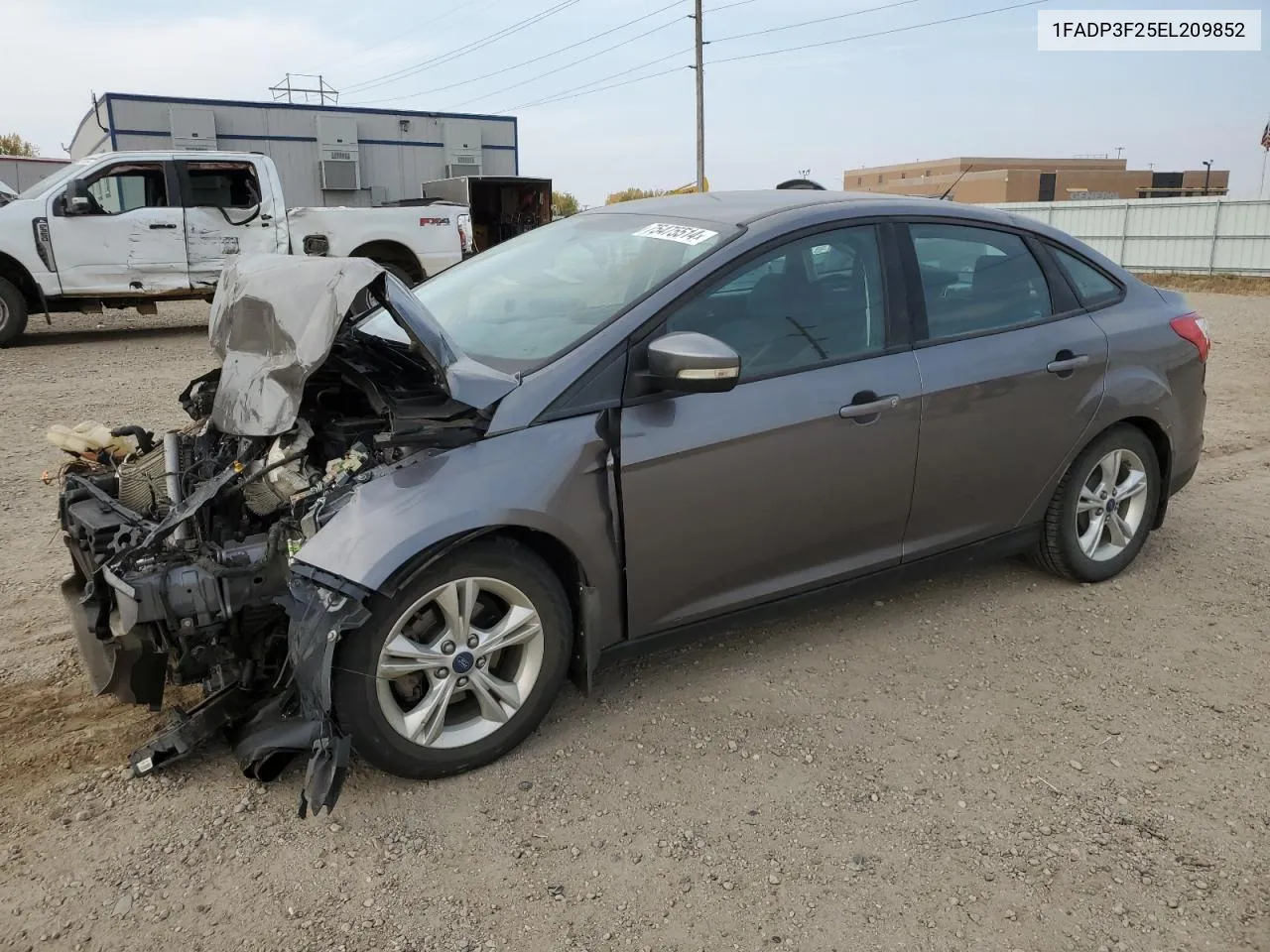 2014 Ford Focus Se VIN: 1FADP3F25EL209852 Lot: 75475514