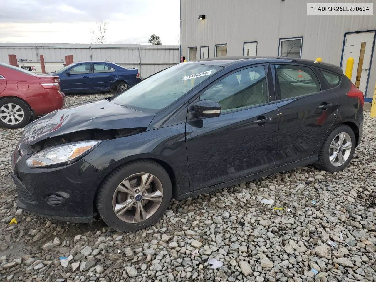 2014 Ford Focus Se VIN: 1FADP3K26EL270634 Lot: 75498054