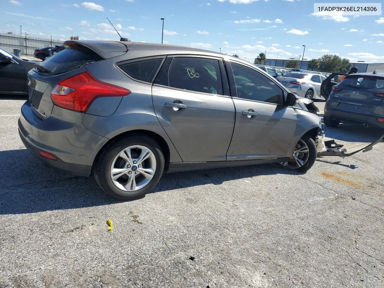 2014 Ford Focus Se VIN: 1FADP3K26EL214306 Lot: 75692684