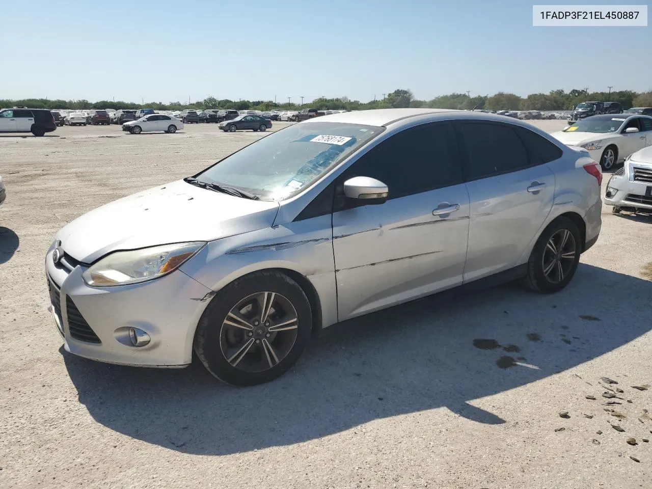 2014 Ford Focus Se VIN: 1FADP3F21EL450887 Lot: 75768174