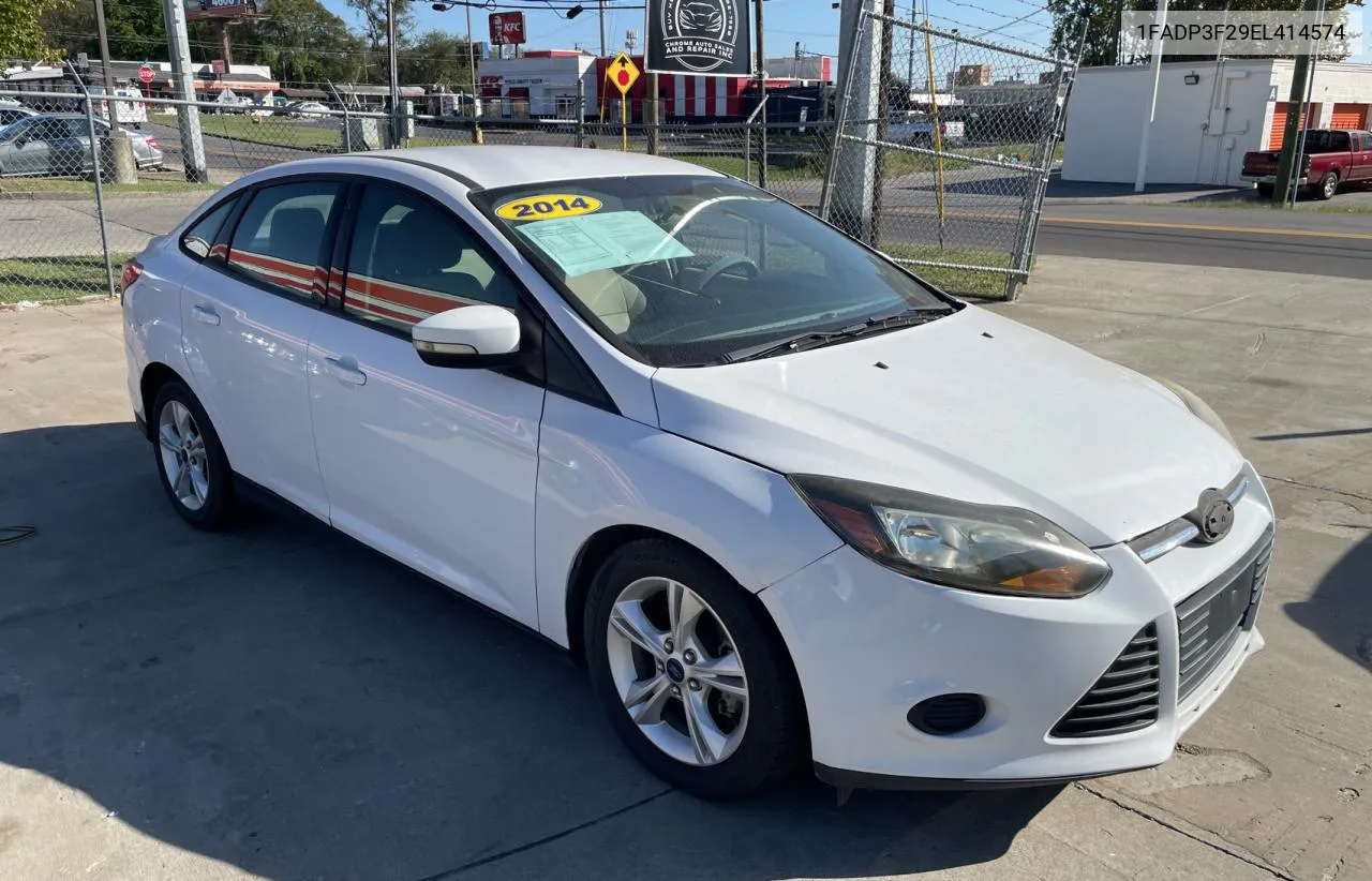 2014 Ford Focus Se VIN: 1FADP3F29EL414574 Lot: 76116044