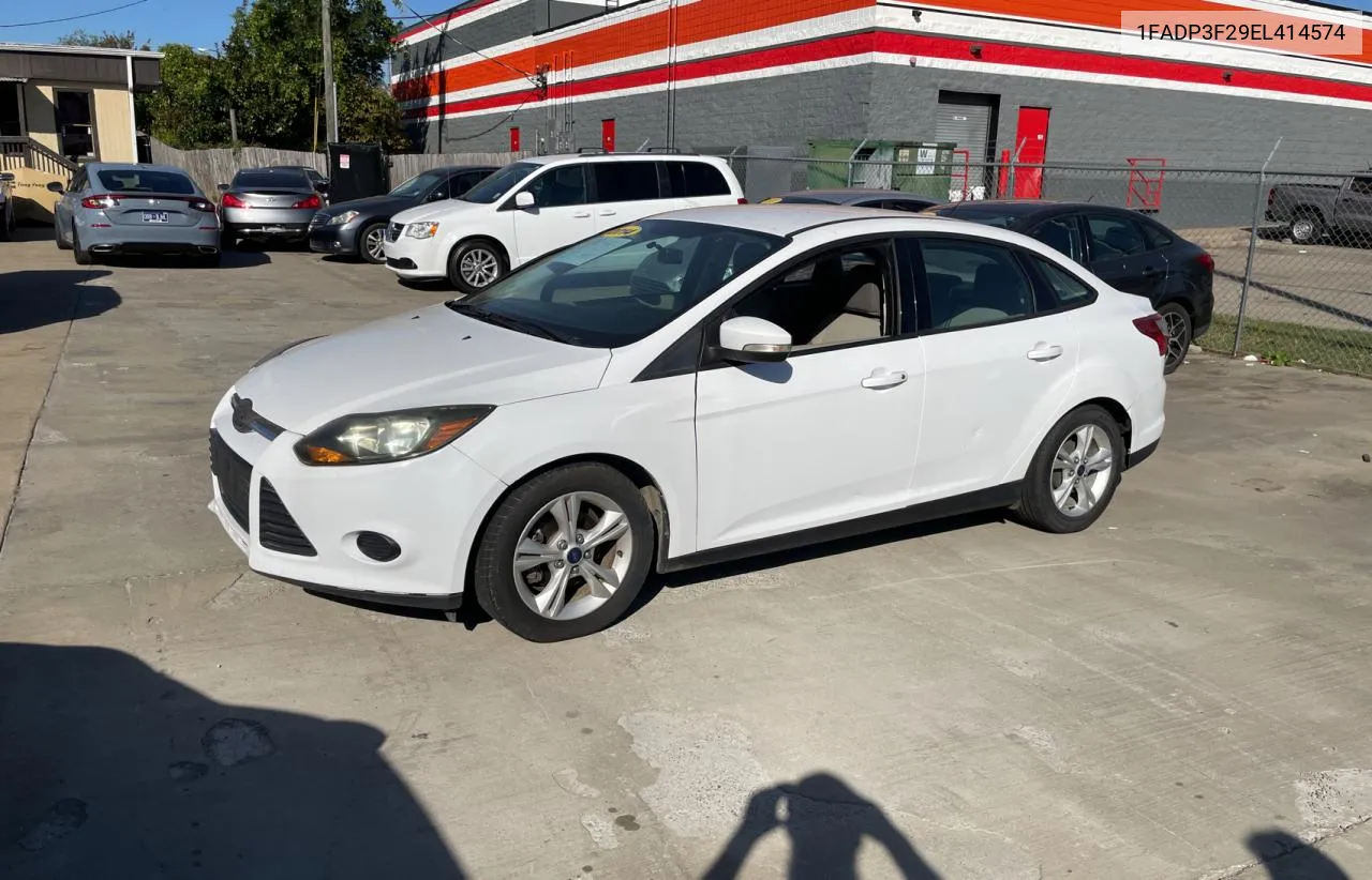 2014 Ford Focus Se VIN: 1FADP3F29EL414574 Lot: 76116044