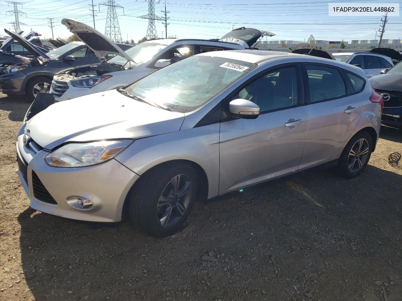 2014 Ford Focus Se VIN: 1FADP3K20EL448862 Lot: 76259264