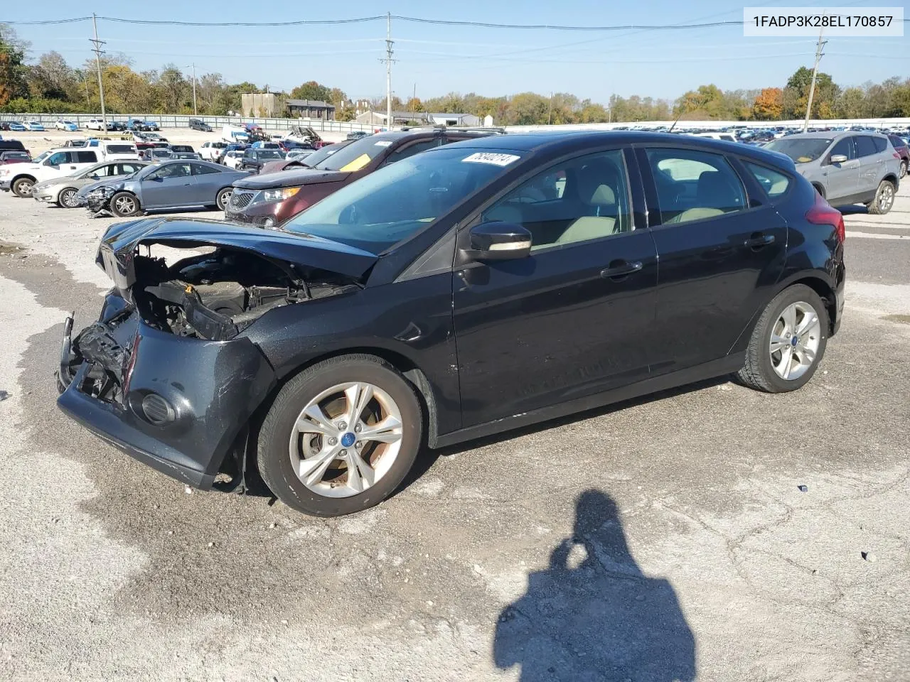 2014 Ford Focus Se VIN: 1FADP3K28EL170857 Lot: 76340214