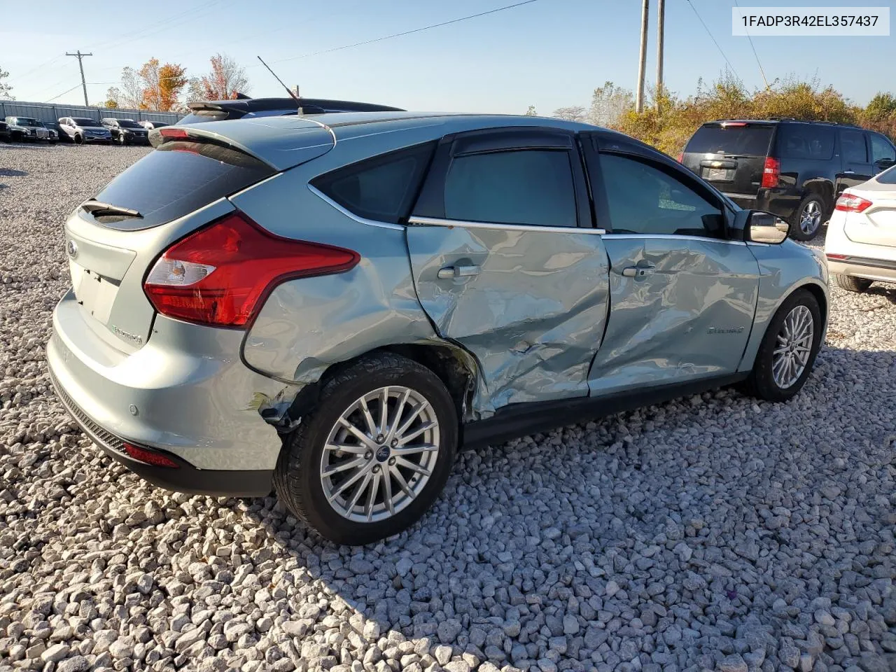 2014 Ford Focus Bev VIN: 1FADP3R42EL357437 Lot: 76726384