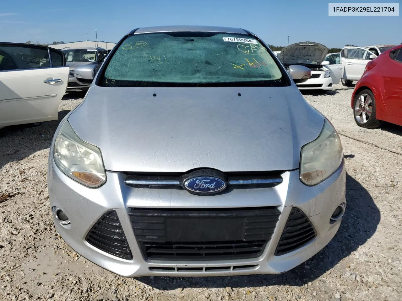 2014 Ford Focus Se VIN: 1FADP3K29EL221704 Lot: 76780904