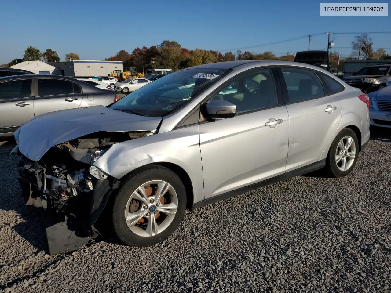 2014 Ford Focus Se VIN: 1FADP3F29EL159232 Lot: 77015174