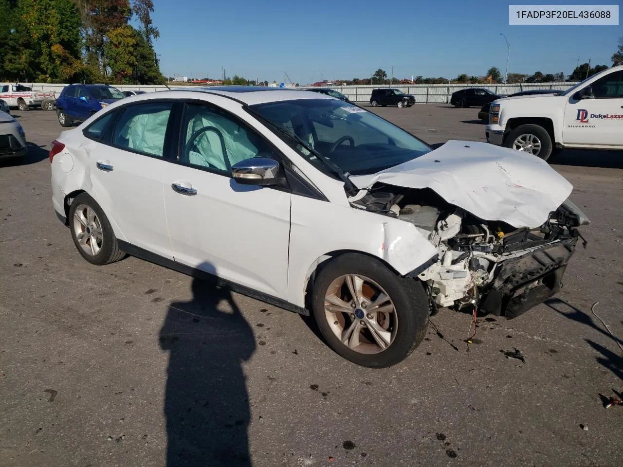 2014 Ford Focus Se VIN: 1FADP3F20EL436088 Lot: 77043334