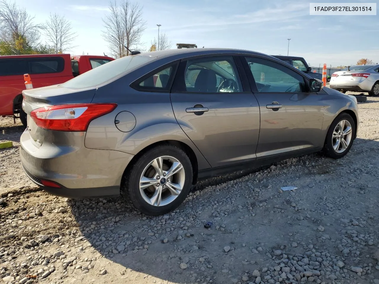 2014 Ford Focus Se VIN: 1FADP3F27EL301514 Lot: 77105244