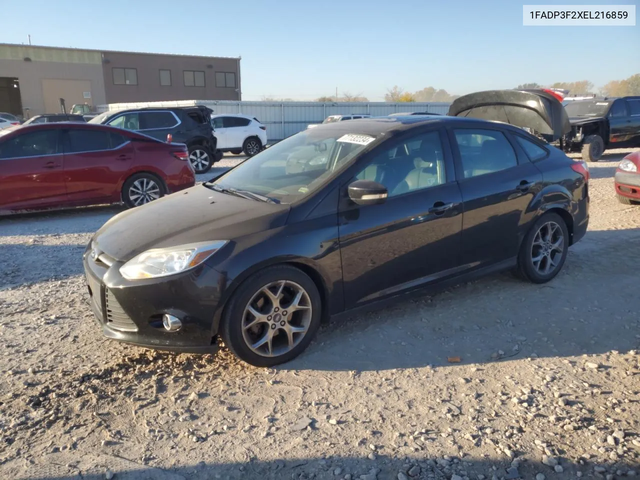 2014 Ford Focus Se VIN: 1FADP3F2XEL216859 Lot: 77132234