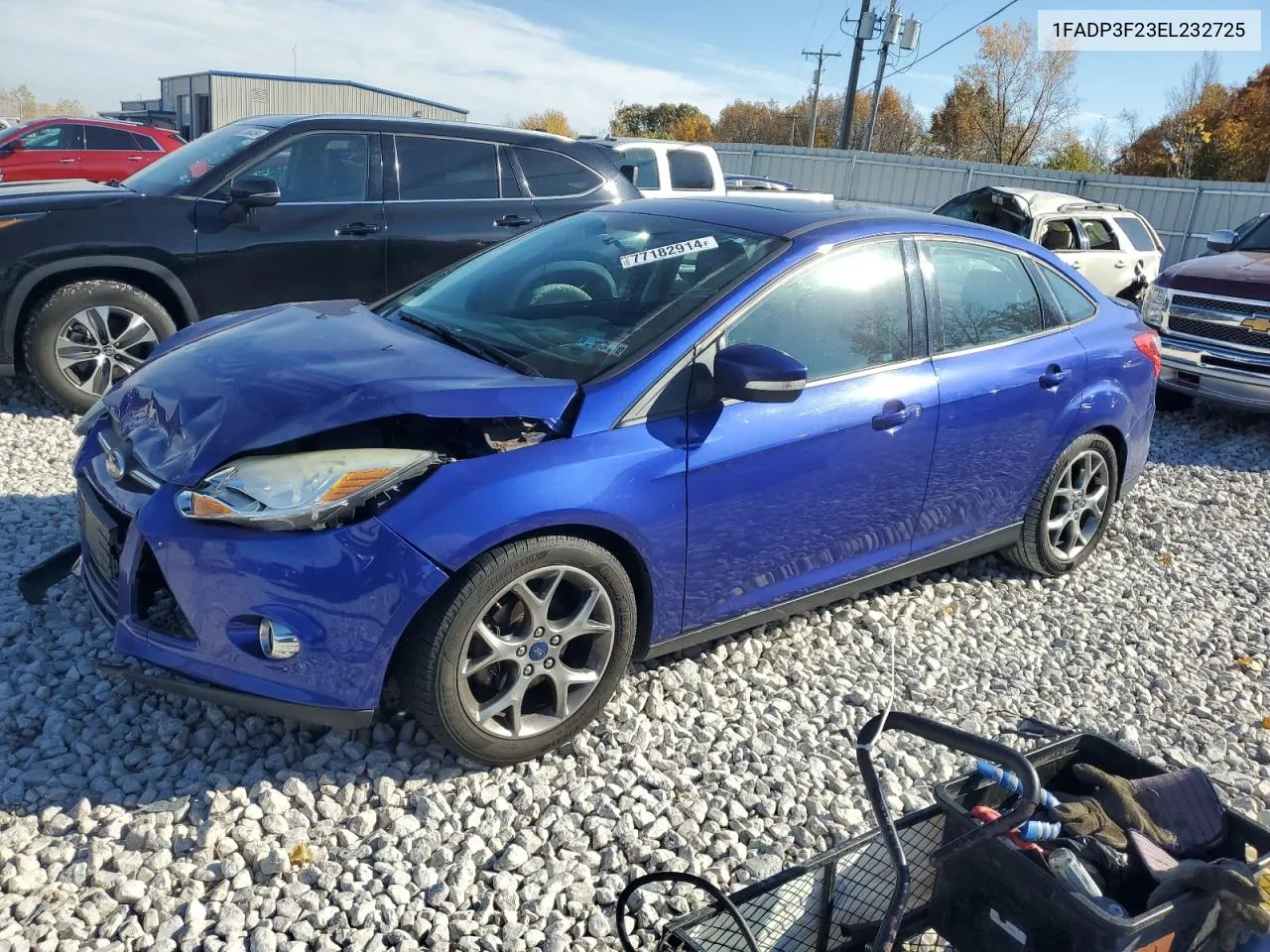 2014 Ford Focus Se VIN: 1FADP3F23EL232725 Lot: 77182914