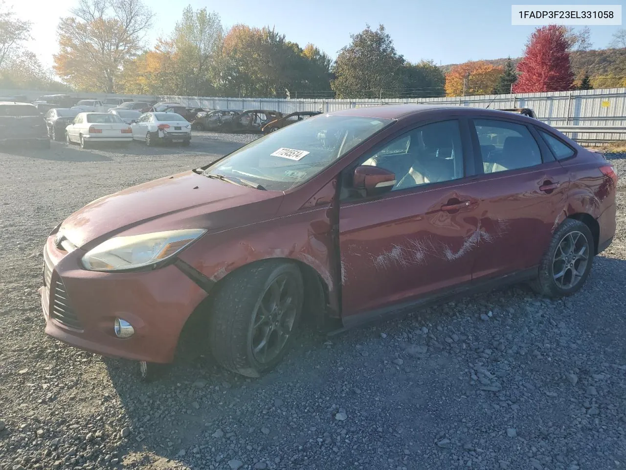 2014 Ford Focus Se VIN: 1FADP3F23EL331058 Lot: 77245514