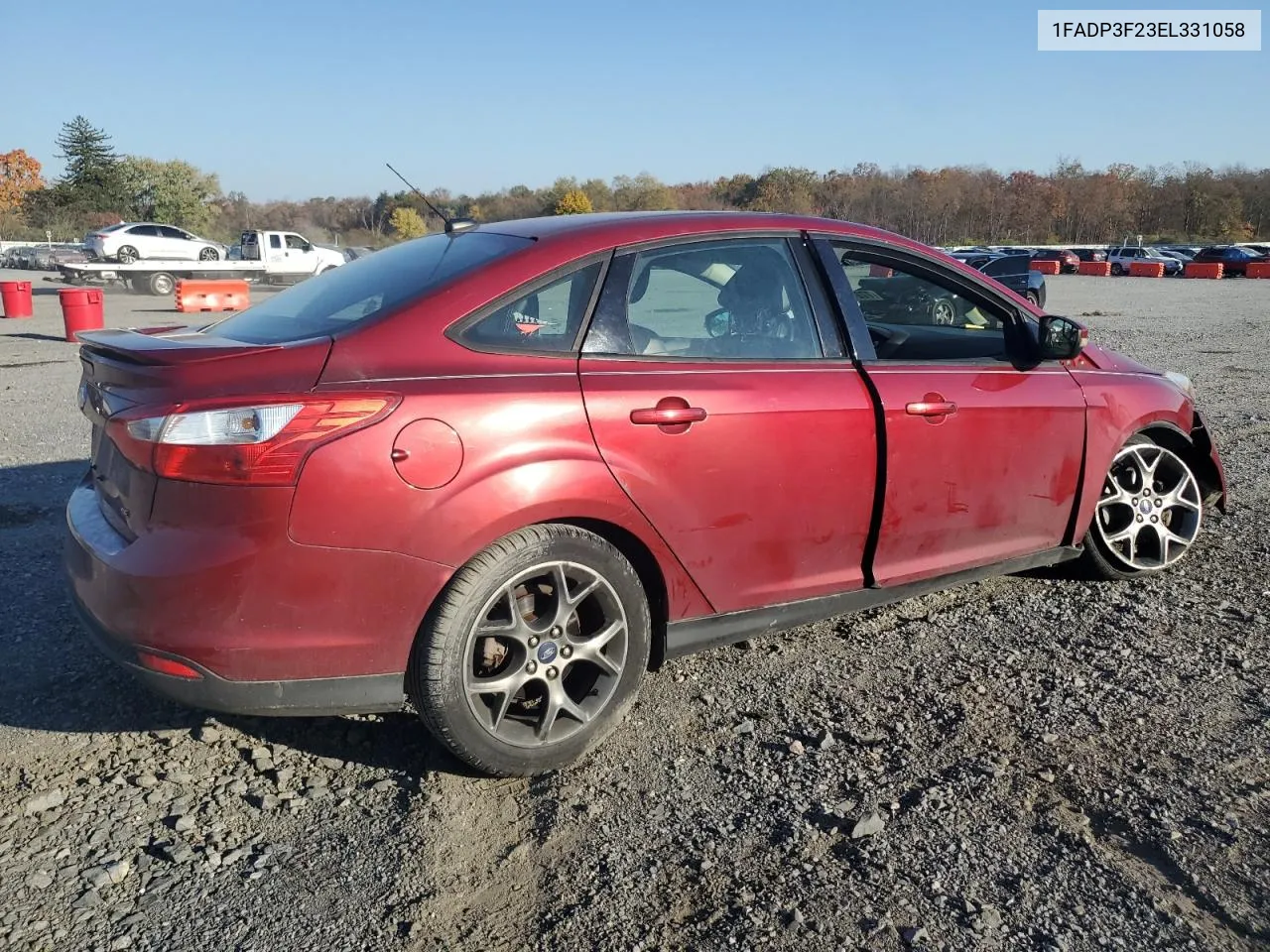 2014 Ford Focus Se VIN: 1FADP3F23EL331058 Lot: 77245514