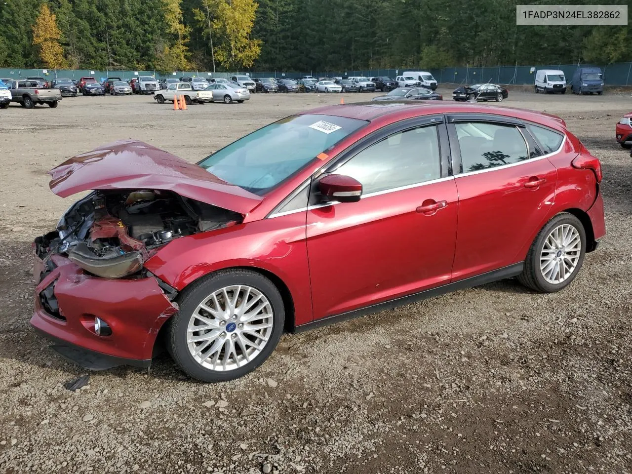 2014 Ford Focus Titanium VIN: 1FADP3N24EL382862 Lot: 77356354