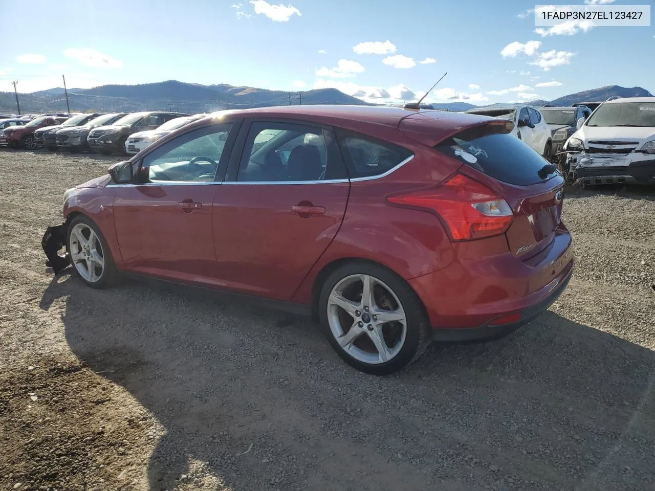 2014 Ford Focus Titanium VIN: 1FADP3N27EL123427 Lot: 77393234