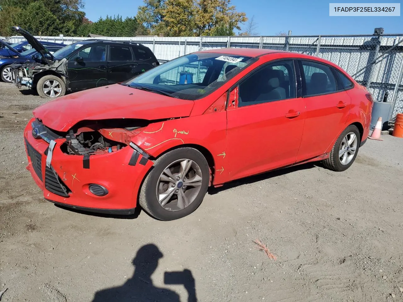 2014 Ford Focus Se VIN: 1FADP3F25EL334267 Lot: 77484394