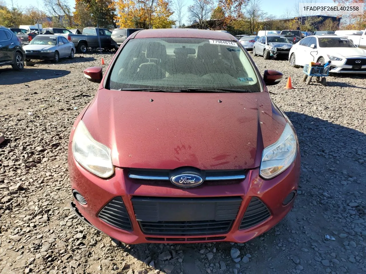 2014 Ford Focus Se VIN: 1FADP3F26EL402558 Lot: 77984614