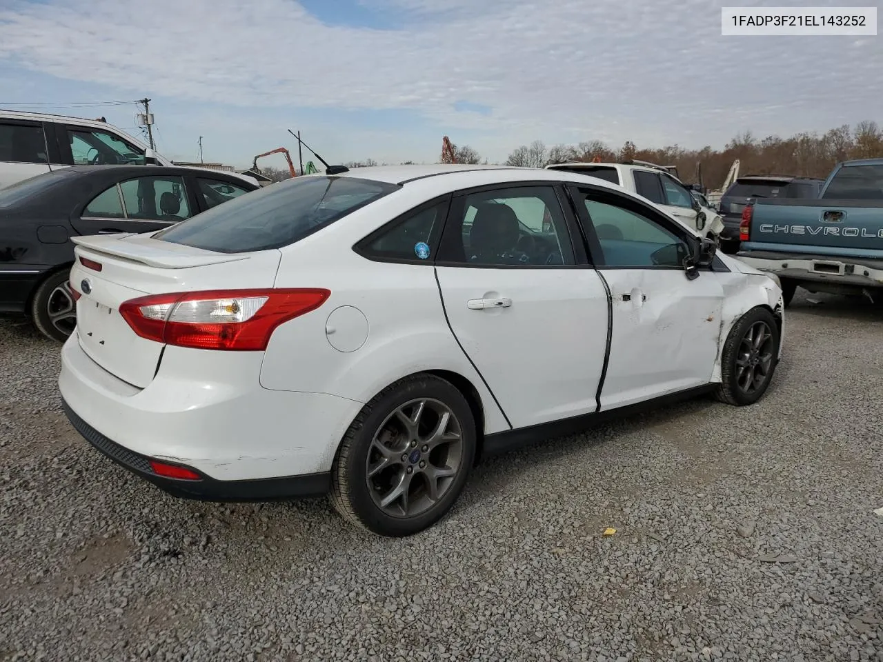 2014 Ford Focus Se VIN: 1FADP3F21EL143252 Lot: 77993634