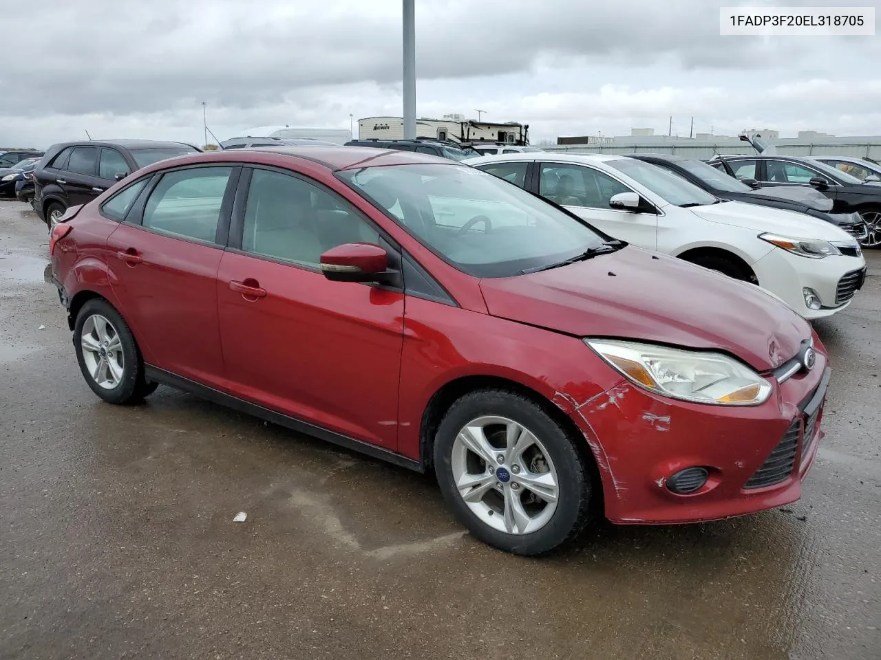 2014 Ford Focus Se VIN: 1FADP3F20EL318705 Lot: 78345484