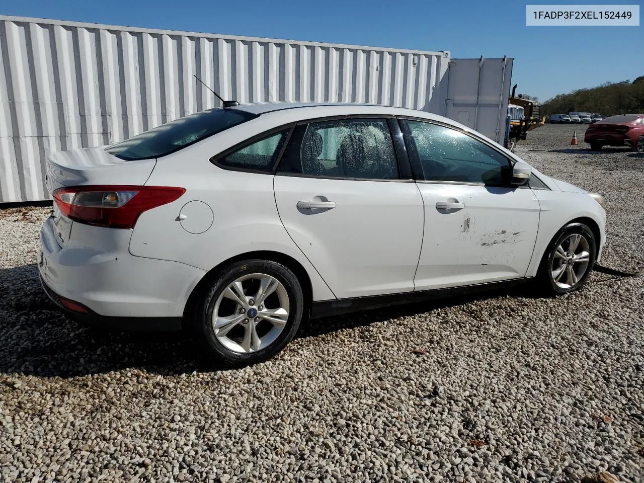 2014 Ford Focus Se VIN: 1FADP3F2XEL152449 Lot: 78550354