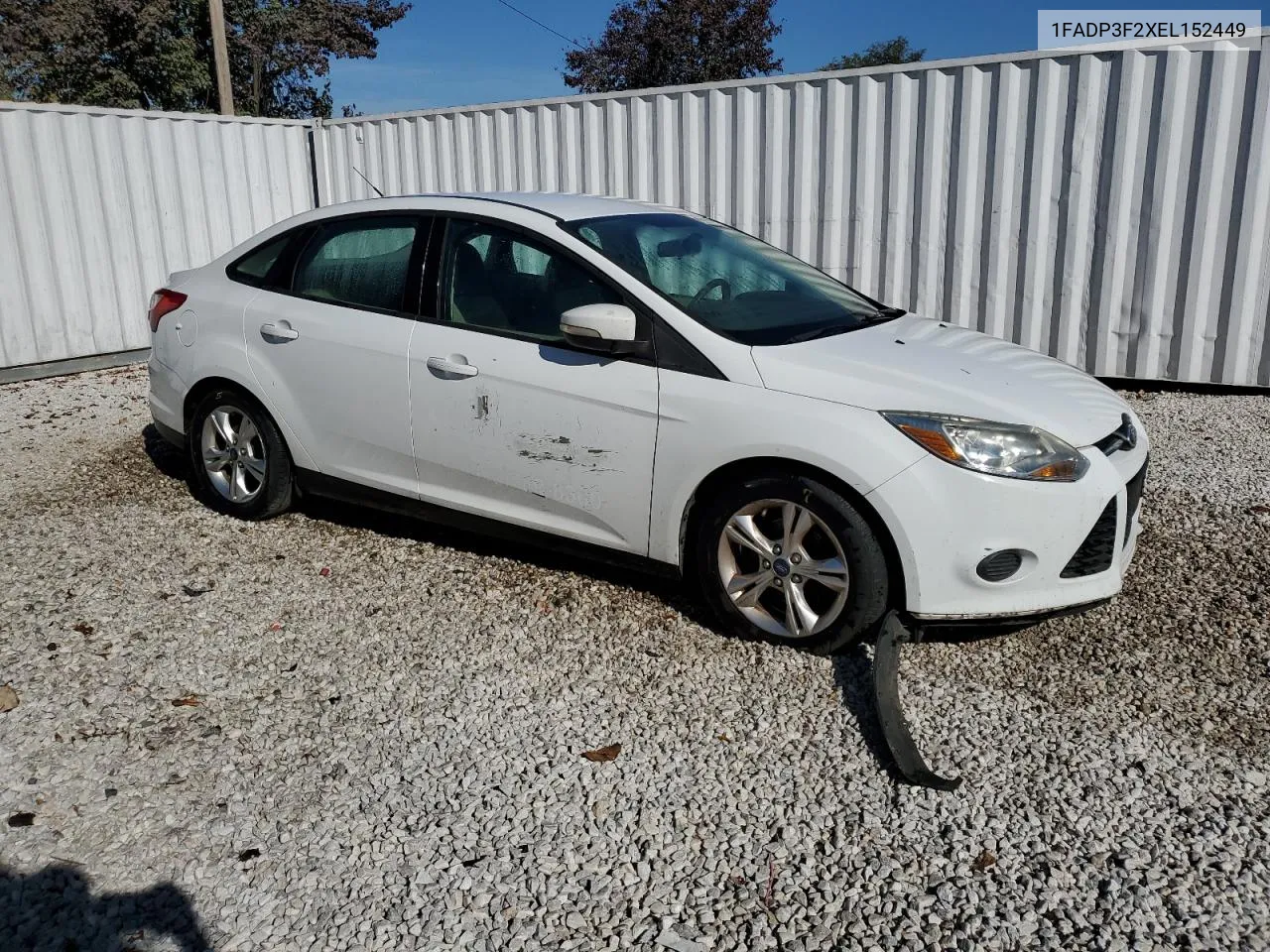 2014 Ford Focus Se VIN: 1FADP3F2XEL152449 Lot: 78550354