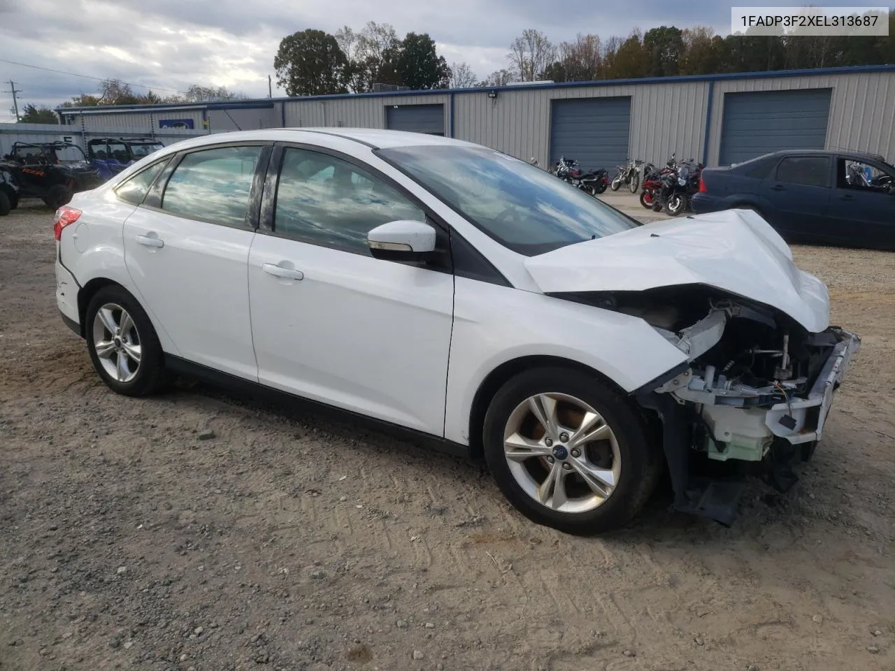 2014 Ford Focus Se VIN: 1FADP3F2XEL313687 Lot: 78626034