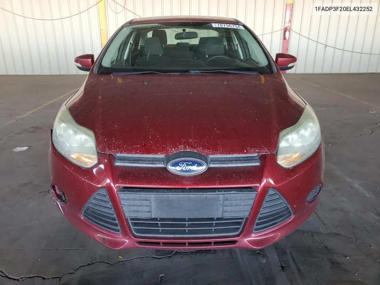 2014 Ford Focus Se VIN: 1FADP3F20EL432252 Lot: 78756754