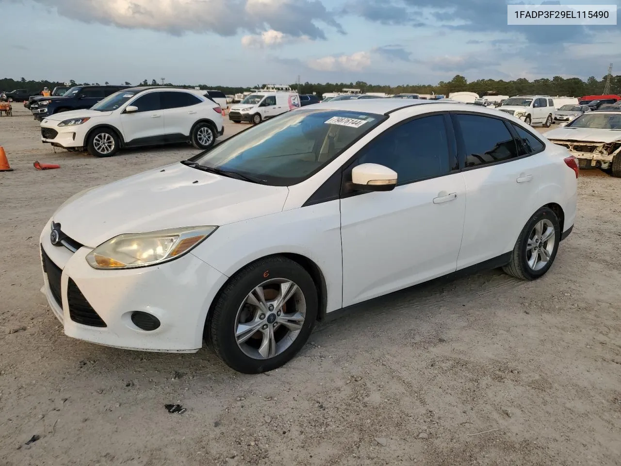 2014 Ford Focus Se VIN: 1FADP3F29EL115490 Lot: 79876144