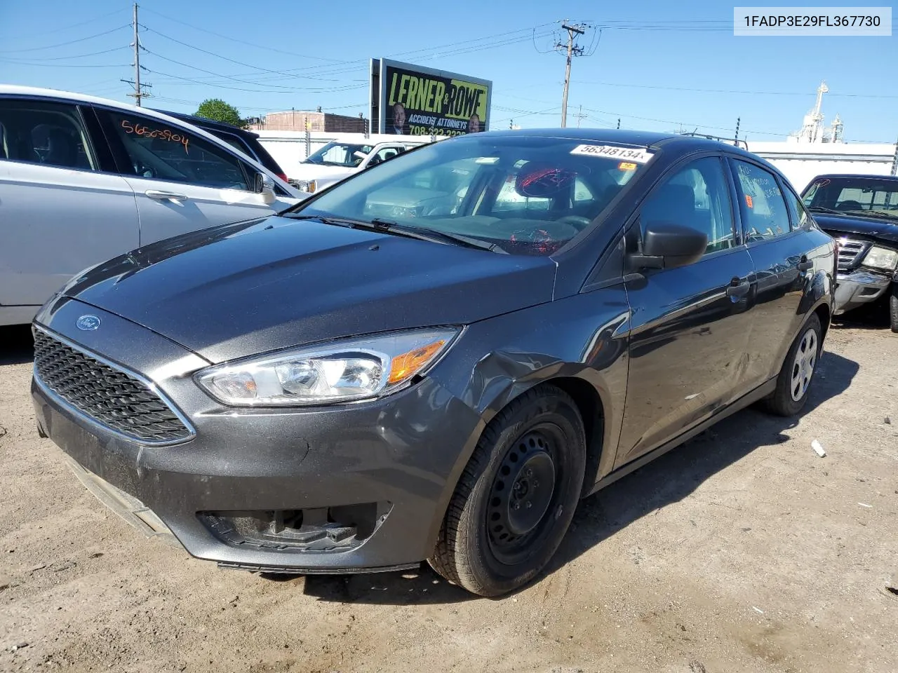 2015 Ford Focus S VIN: 1FADP3E29FL367730 Lot: 56348134