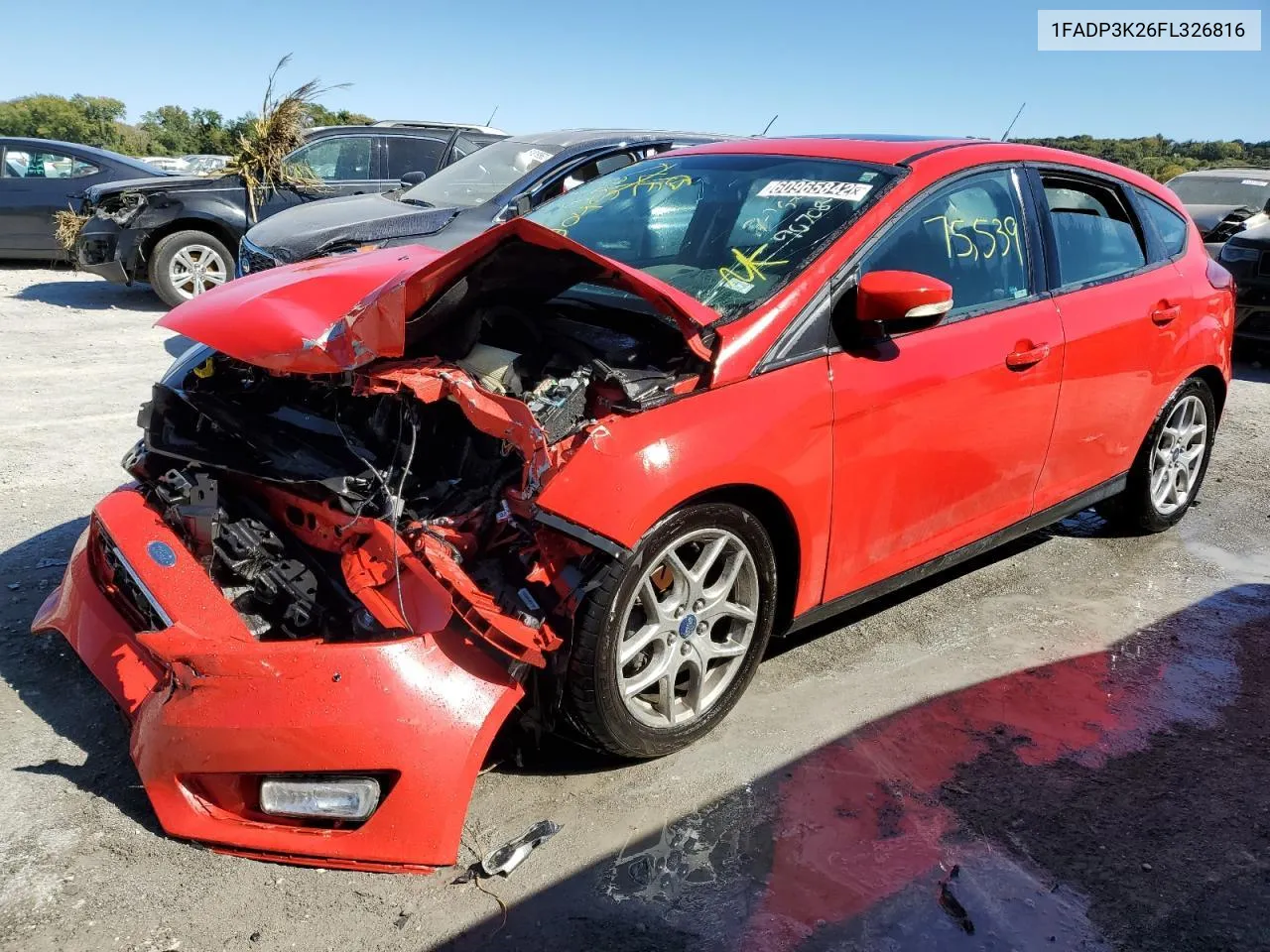 2015 Ford Focus Se VIN: 1FADP3K26FL326816 Lot: 56466123