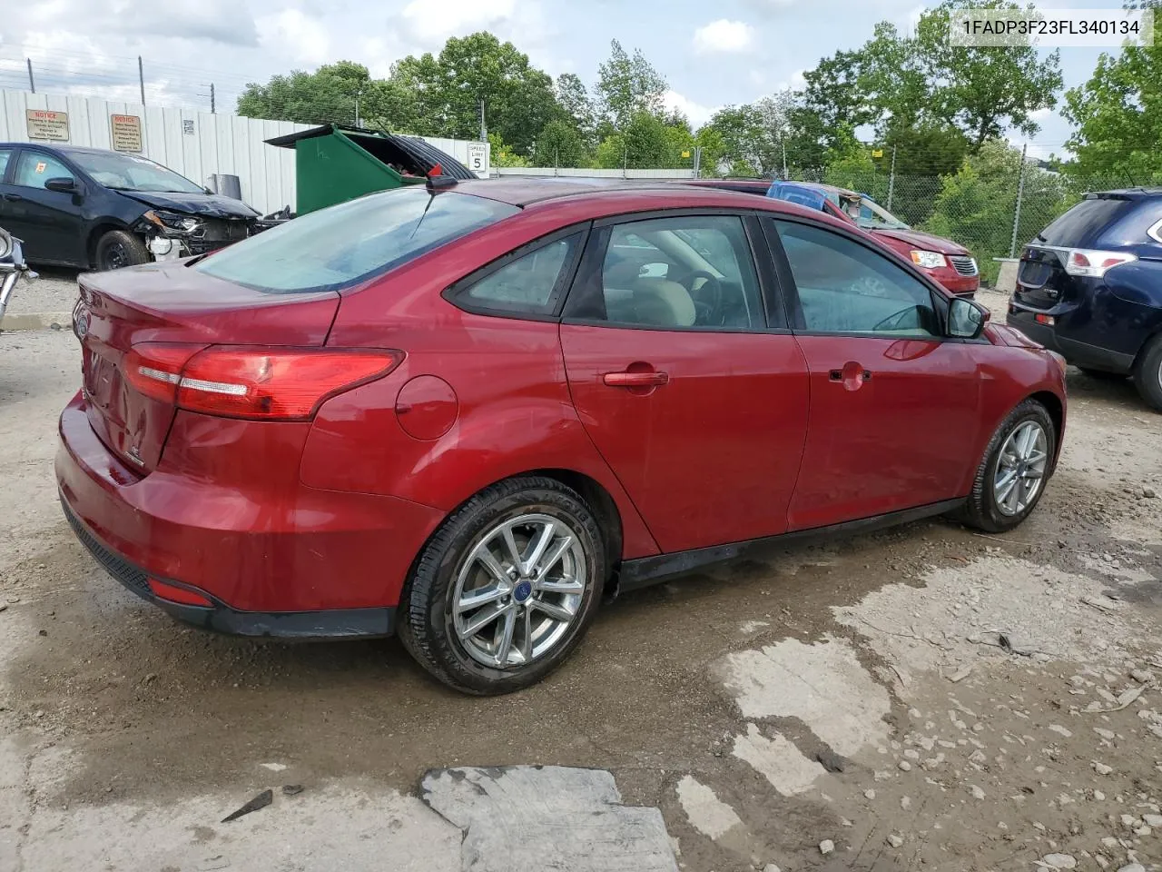 2015 Ford Focus Se VIN: 1FADP3F23FL340134 Lot: 57526824