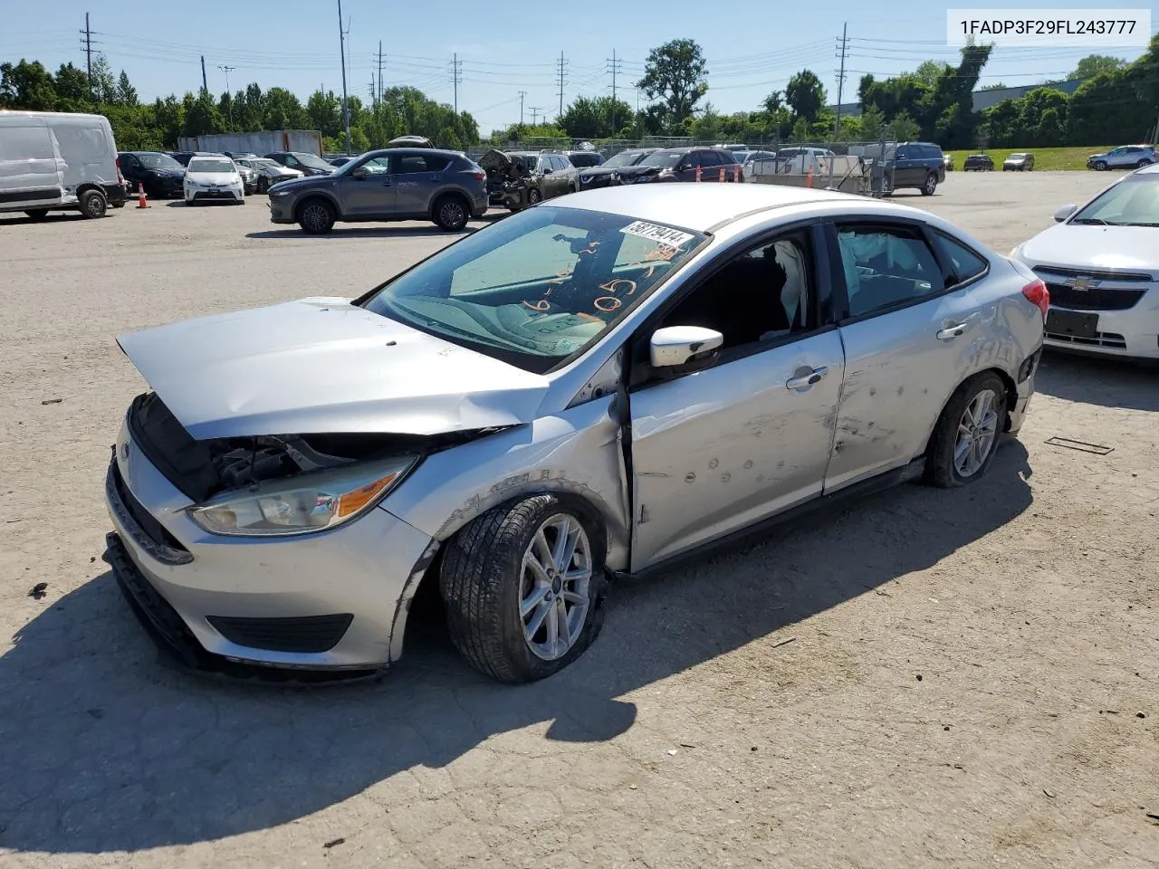 2015 Ford Focus Se VIN: 1FADP3F29FL243777 Lot: 58779414