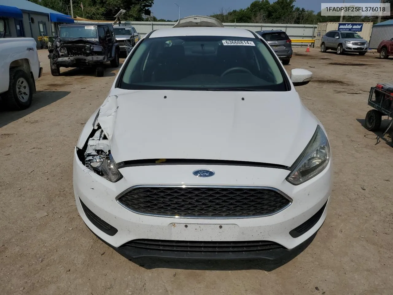 2015 Ford Focus Se VIN: 1FADP3F25FL376018 Lot: 63660814