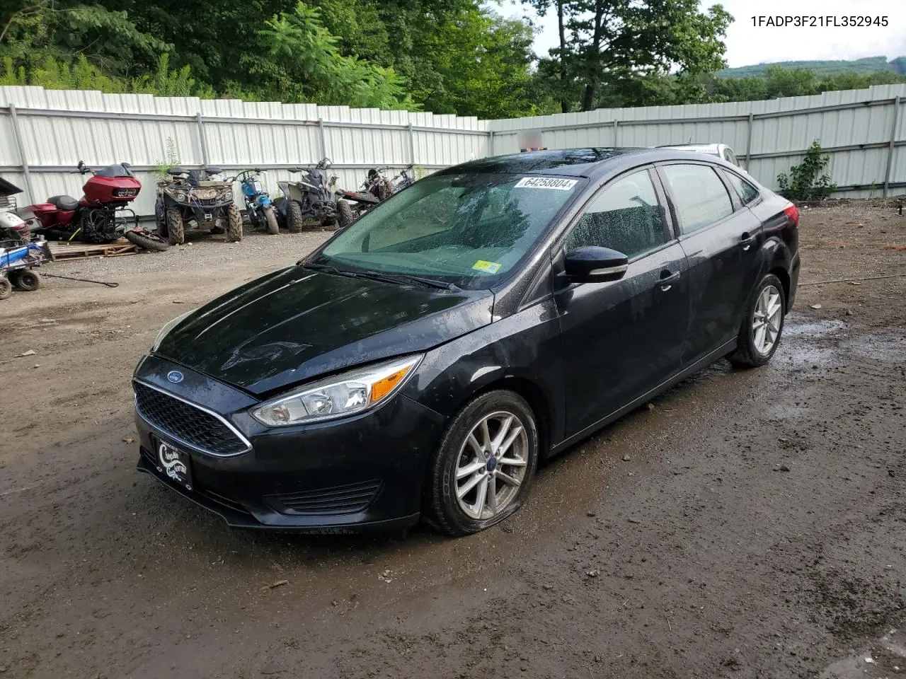 2015 Ford Focus Se VIN: 1FADP3F21FL352945 Lot: 64258804