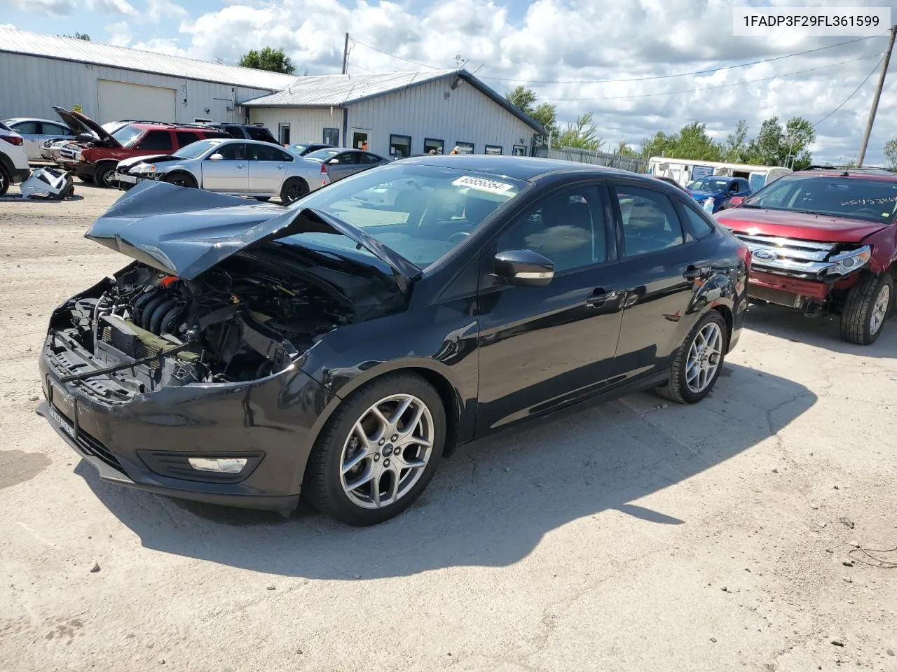 2015 Ford Focus Se VIN: 1FADP3F29FL361599 Lot: 65856354