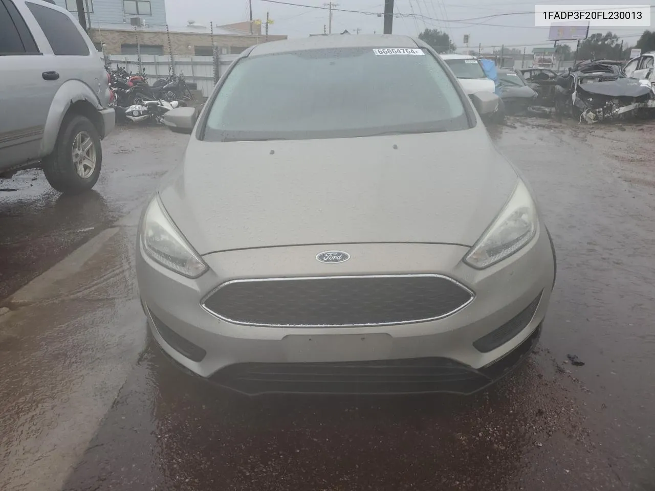 2015 Ford Focus Se VIN: 1FADP3F20FL230013 Lot: 66864764