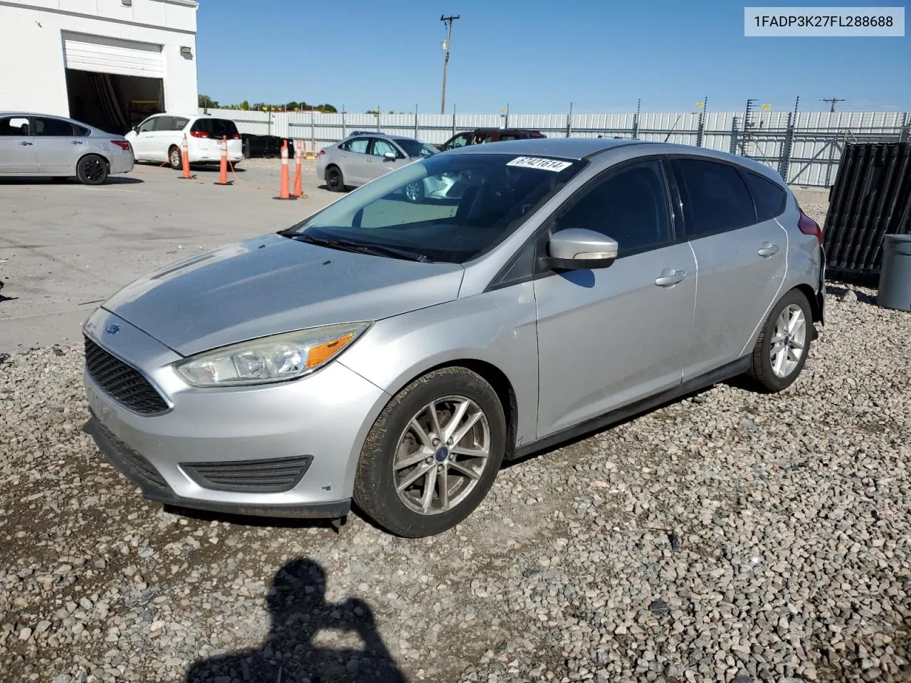 2015 Ford Focus Se VIN: 1FADP3K27FL288688 Lot: 67421614